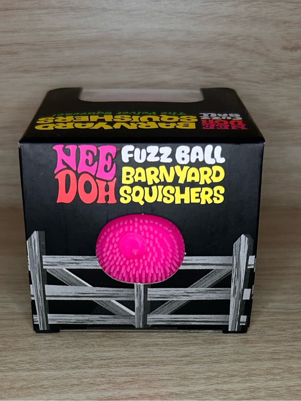 NEEDOH Barnyard Pig Squisher - Fuzz Ball Pink Pig Nee Doh - Picture 3 of 5